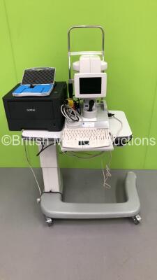 Zeiss IOLMaster Ref 1322-734 on Motorized Table with Zeiss Test Eye,Brother Printer and Keyboard (Hard Drive Removed) * SN 1018740 * * Mfd 2009 *