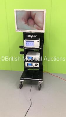 Stryker Stack System Including Stryker Vision Elect HDTV Surgical Viewing Monitor,Stryker SDC Ultra HD Information Management System,Stryker 1288 HD Camera Control Unit,Stryker 1288 HD Camera Head and Stryker L9000 LED Light Source Unit (Powers Up) * IR08