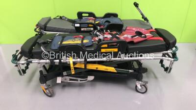 2 x Ferno Pegasus Hydraulic Ambulance Stretchers with Mattresses (Hydraulics Tested Working)