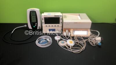 Job Lot Including 1 x Oxford SonicAid Team IP Fetal Monitor with 3 x Transducers (Powers Up) 1 x Philips Toco Transducer, 1 x Welch Allyn 420 Series Monitor (Powers Up) and 1 x Protocol Propaq Encore Monitor (No Power Supply) *DC001877 - 966351*