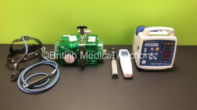 Mixed Lot Including 1 x Criticare Comfort Cuff 506N3 Series Monitor (Powers Up) 1 x AccuVein AV00 1.0 Viewing System *Mfd 2018* (Powers Up) 1 x DP Medical Surgical Head Light with Lead and 1 x Heine Beta 200 Ophthalmoscope