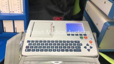 Mixed Lot Including 1 x Leicester Child Height Measurement Unit, 1 x Schiller Cardiovit AT-101 ECG System in Carry Bag (Powers Up) 1 x Hartwell Medical Evac U Splint Mattress, 2 x PTW Diamentor Units (Both Power Up) - 3