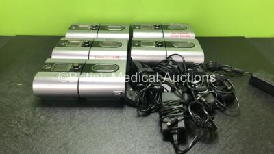 Job Lot of CPAP Units Including 3 x ResMed S9 Escape EPR Units (All Power Up) 2 x ResMed S9 VPAP ST Units (Both Power Up, 1 with Damaged Casing-See Photo) 5 x ResMed H4i Humidifier Units and 5 x AC Power Supplies *SN 22171091577, 22121719197, 22152037340,