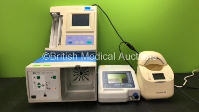 Mixed Lot Including 1 x Covidien RapidVac Smoke Evacuation Unit (Powers Up with Missing Filter-See Photo) 1 x B&D Nippy 3+ Ventilator (Powers Up) 1 x Fukuda Denshi FX-7402 Cardimax ECG Unit (Powers Up with Missing Printer Cover-See Photo) 1 x Medela Thawi
