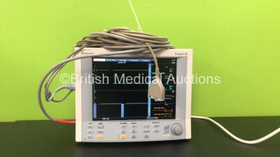 Datascope Passport 2 Patient Monitor Including ECG, SpO2, CO2 and T1 Options, with 1 x 5 Lead ECG Lead, 1 x SpO2 Finger Sensor and 1 x CO2 Hose (Powers Up)