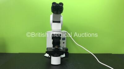 Olympus Model BX45TF Benchtop Microscope with 2 x Optics *1 x Olympus UPlanApo 100x/1,35 0.17 Optic and 1 x Olympus UPlanFl 10x/0,30 Optic* (Powers Up)