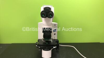 Olympus Model BX45TF Benchtop Microscope with 2 x Optics *1 x Olympus UPlanFI 100x/1.35 0.17 Optic and 1 x Olympus UPlanApo 10x/0,40 0,17 Optic* (Powers Up)