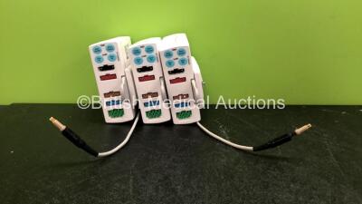 3 x GE Type E-PSMP-00 Module Including ECG, SpO2, T1, T2, P1, P2 and NIBP Options