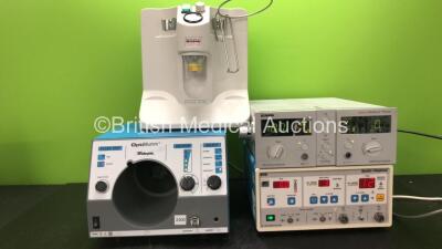 Mixed Lot Including 1 x Valleylab OptiMumm Smoke Evacuator Unit (Powers Up with Missing Filter) 1 x EMS CH-1260 Electrosurgical Unit, 1 x Smith & Nephew 400 Insufflator Unit and 1 x Penlon Carryt Vax Suction Unit (All Power Up)