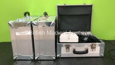 3 x Smith & Nephew Renasys GO Negative Pressure Wound Therapy Units with 4 x AC Power Supplies in Carry Cases (All Power Up) *Stock Photo*