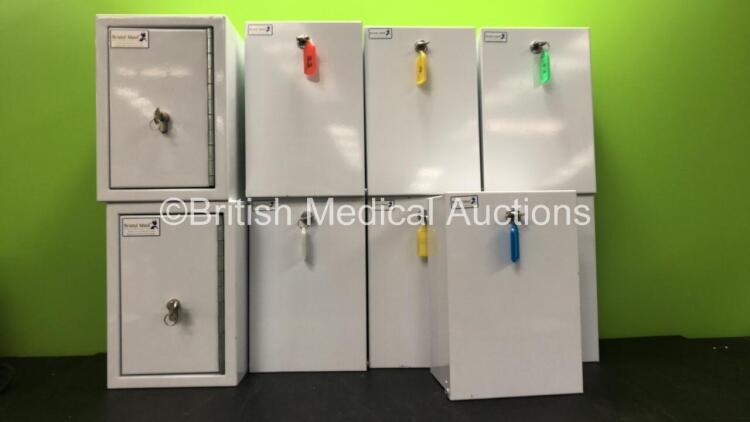 9 x Bristol Maid Drugs Cabinets with Keys *Stock Photo*