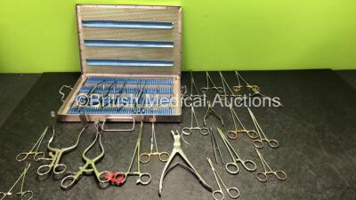 Job Lot of Surgical Instruments with 1 x Tray