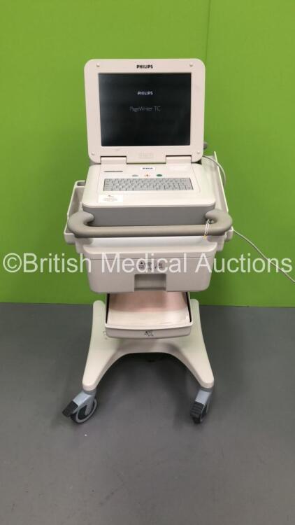 Philips PageWriter TC70 ECG Machine on Stand (Powers Up)