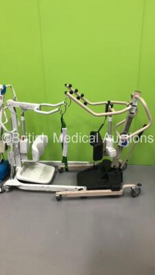 1 x Jones Oxford Journey 155 Electric Patient Hoist with Battery and Controller (Powers Up), 1 x Huntleigh TX 150 Electric Patient Hoist, 1 x Liko Sabina II Electric Patient Hoist and 1 x Reliant 350 Electric Patient Hoist - 3