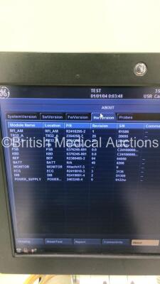 GE Vivid S6 Flat Screen Ultrasound Scanner Ref H45021LJ *S/N0648VS6* **Mfd 02/2009** Application Software Version Build 48 System Software Version 6.0.9 with 3 x Transducers / Probes (M4S-RS Ref 5308251 *Mfd 11/2010* / 3S-RS Ref 2355686 *Mfd 01/2009** and - 13