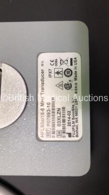 2 x Fujifilm Sonosite HFL50X/15-6 MHz Transducers (1 x Ref.p07693-70 - Mfd 2017 - Damage to Probe Head and Internal Damage - See Photos and 1 x Ref.P07693-10 - Mfd 2014 - See Photo for Airscan) *0482VD - 03XLZN* - 4