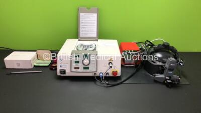 Lightmed LightLas 532 Ophthalmic Laser (Untested Due to No Key) with Keeler All Pupil Ophthalmoscope and Trulase Laser Aperture, Footswitch and Accessories