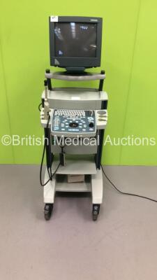 B-K Medical Hawk 2102 EXL Ultrasound Scanner with 1 x Transducer/Probe (Type 8808 5-10 MHz) and Video Graphic Printer UP-895MD (Powers Up-See Photos for Air Scans) * SN 2004-1850288 *