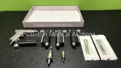 Job Lot Including 1 x Swiss 511.11 Drill, 3 x deSoutter PLX-300 Pulse Lavage Handpieces 1 x Synthes Oscillating Saw, 1 x Swiss 532.021 Attachment, 1 x deSoutter 90122 Attachment and 5 x Tava Surgical TS1-2590-127 Attachments