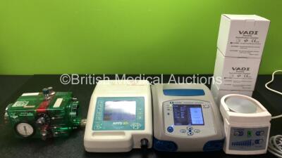 Job Lot of Respiratory Equipment Including 1 x Mark 8 Respirator, 1 x B&D Electromedical Nippy ST+ Ventilator, 1 x Covidien Puritan Bennett 560 Ventilator Unit and 1 x Vadi VH-1500 Respiratory Humidifier Unit with 3 x Vadi G-314003 Reusable Humidification