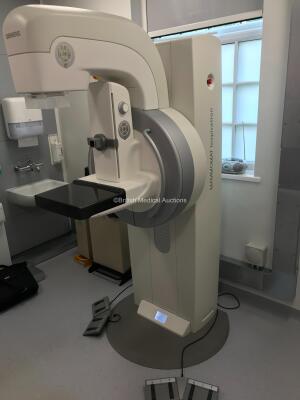 Siemens Mammomat Inspiration Mammography System *Mfd - 2011 with a 2015 detector* with Cables and Accessories including Console and Lead Screen