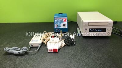 Mixed Lot Including 1 x Scientific Industries Vortex Genie 2 Mixing Unit (Powers Up) 1 x Sony DVO-1000MD DVD 1000MD Unit (Powers Up) 1 x Huntleigh Dopplex MD2 Doppler Unit (Untested Due to No Batteries with Cracked Casing-See Photo) 1 x St Jude Medical 30