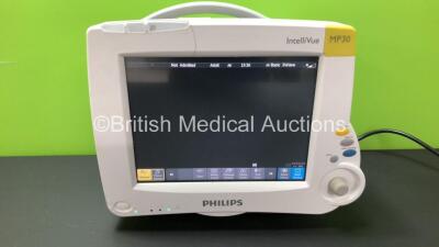 Philips Intellivue MP30 Touch Screen Patient Monitor Version H.15.41 *Mfd 2011* (Powers Up) with Philips M3001A Module *Mfd 2009-02*