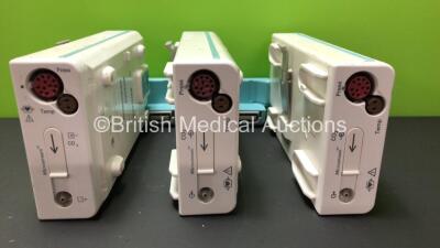 2 x Philips M3015A and 1 x Agilent CO2 Microstream Module Including CO2, Press and Temp Options *Mfd 2007 - 2007 - 2001*