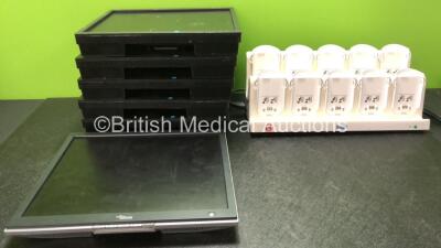 Mixed Lot Including 1 x Drager Infinity M300 Central Charger (Powers Up) 5 x NEC MultiSync EA192M Monitors (All Power Up, 3 with Faulty Displays) 1 x Fujitsu Monitor Screen (Untested Due to Npo Power Supply) *SN 22164497TB, 22164487TB, 22164521TB, 2216448