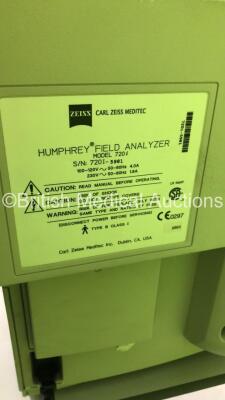 Zeiss Humphrey Field Analyzer Model 720i Rev 3.4.5 on Motorized Table with Finger Trigger and Printer (Powers Up) ***IR097*** - 6