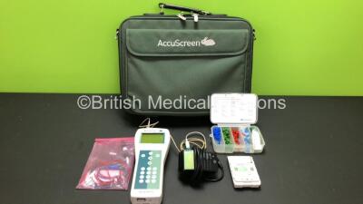 Madsen Accuscreen Pro Hearing Screener Audiometer in Carry Case with 2 x Batteries and 1 x Battery Charger and Accessories (Powers Up) *35947*