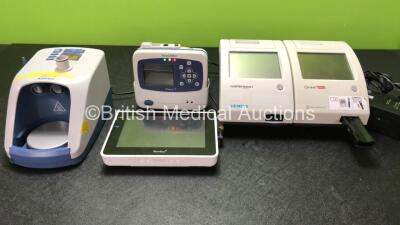 Mixed Lot Including 1 x Fisher & Paykel Ref PT101UK Airvo 2 Humidifier (Powers Up) 1 x Welch Allyn Pro LT Monitor with Propaq LT Charging Com Cradle (Powers Up with Blank Display) 1 x Ambu Monitor with 1 x AC Power Supply (No Power) 1 x Siemens Clinitek S