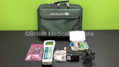 Madsen Accuscreen Pro Hearing Screener Audiometer in Carry Case with 2 x Batteries and 1 x Battery Charger and Accessories (Powers Up) *36597*