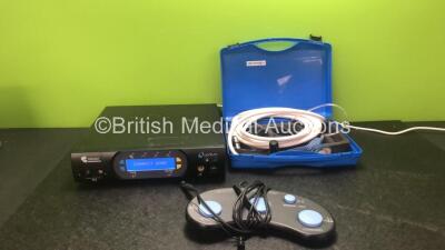 Mixed Lot Including 1 x ArthroCare Quantum 2 Electrosurgical Unit (Powers Up) 1 x Dyonics Power Footswitch and 1 x Manujet III In Case*SN B13153*