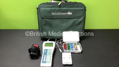 Madsen Accuscreen Pro Hearing Screener Audiometer in Carry Case with 2 x Batteries and 1 x Battery Charger and Accessories (Powers Up) *36572*
