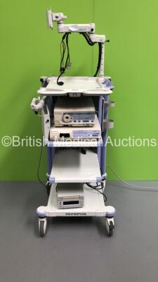Olympus Stack System Including Olympus Visera CLV-S40 Light Source Unit,Olympus Evis Exera II CV-180 Processor Unit,Olympus Keyboard and Sony DVD Recorder DVO-1000MD (Powers Up) * SN 7702409 / 7778904 *