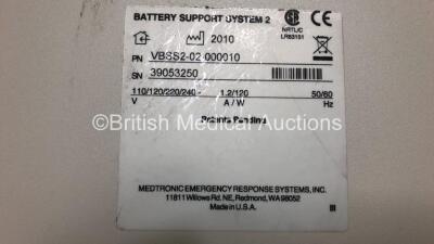 2 x Medtronic Physio Control Battery Support System 2 Charger Units *Mfd 2010 / 2009* (Both Power Up with 1 x Casing Damage - See Photo) *39053250 - 37624940* - 6