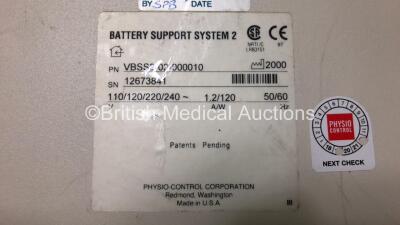 2 x Medtronic Physio Control Battery Support System 2 Charger Units *Mfd 2002 / 2000* (Both Power Up) *30504859 - 12673841* - 4