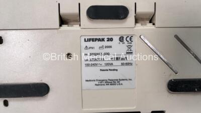 Physio Control Lifepak 20 Defibrillator / Monitor Including ECG and Printer Options with 1 x ECG Trunk Cable (Powers Up with Missing Panel-See Photo) *Mfd 2005* *SN 33892616* - 5