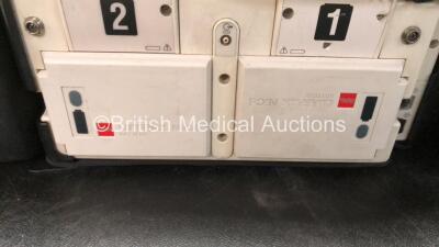 2 x Medtronic Lifepak 12 Biphasic Defibrillators / Monitors Including ECG, SPO2, CO2, NIBP and Printer Options with 2 x SpO2 Finger Sensors, 2 x NIBP Hoses and 4 x Batteries in Carry Cases (Both Power Up) *SN 37808486, 37632503* - 6