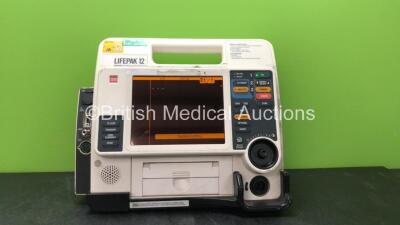 Medtronic Lifepak 12 Biphasic Defibrillator / Monitor Including ECG, SPO2, CO2, NIBP and Printer Options with 2 x Batteries (Powers Up) *SN 37628572*