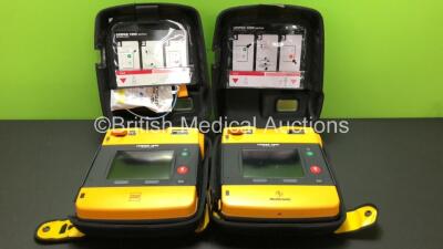 2 x Lifepak 1000 Defibrillators with Cases (Both Power Up wth Stock Batteries - Not Included) *35422316 - 39940045*