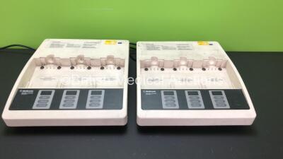 2 x Medtronic Physio Control Battery Support System 2 Charger Units *Mfd 2006 / 2002* (Both Power Up) *34441027 - 30532045*