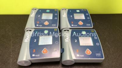 4 x Laerdal Heartstart FR2+ Defibrillators with 4 x Philips M3863A Batteries *Install Dates 07/2024, 07/2019, 02/2022, 04/2022* (All Power Up and Pass Self Tests) *SN 1207267098, 1207267201, 0307227326, 1107263632*