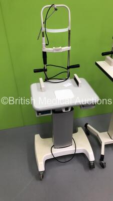 Topcon OMTE-1 Ophthalmometer/Keratometer on Hydraulic Table and CSO Motorized Slit Lamp Table (Powers Up) * SN 8881482 * - 6