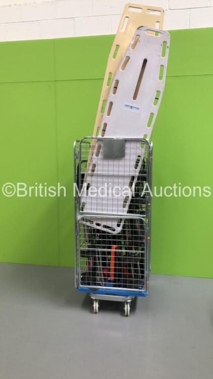 Mixed Cage Including 9 x Evacuation Chairs and 2 x Spinal Boards (Cage Not Included)