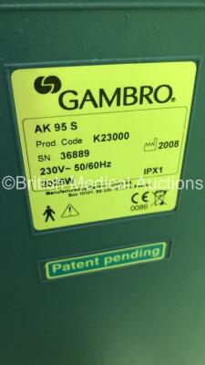 3 x Gambro AK 95 S Dialysis Machines with Hoses (All Power Up) * SN 34722 / 36722 / 36889 * - 7