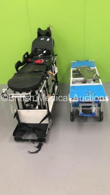 1 x Ferno CCT Six-P Balloon Pump Trolley/Stretcher with Straps,LSU Mounting Bracket and Controller and 1 x Ferno ITU Six Trolley/Stretcher
