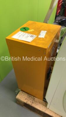 Mixed Lot Including 2 x BOC Medical Gas Cylinder Holders, 4 x Stand on Weighing Scales with Height Measure, 1 x Vernacare 2020 Macerator and 1 x Lockable Cabinet *S/N NA* - 3