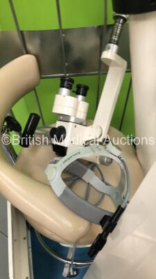 Kaps Microscope with 2 x WF10xV Eyepieces and 250 Lens with Arms, Accessories and Chair (Cage Not Included) - 8